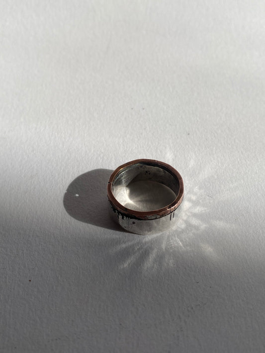 Reticulated Silver Band Ring