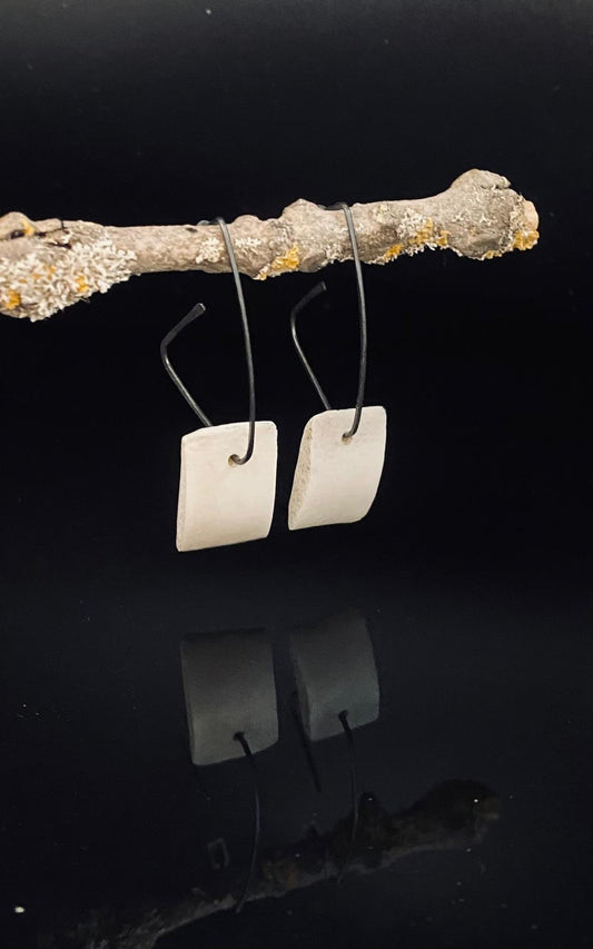 Terra Triangular Bone Drop Earrings