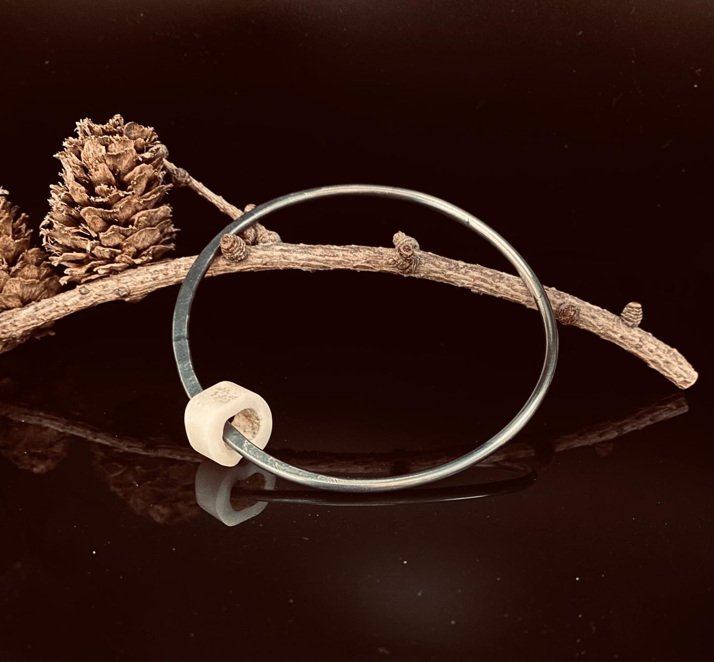 Terra Bone Charm Bangle