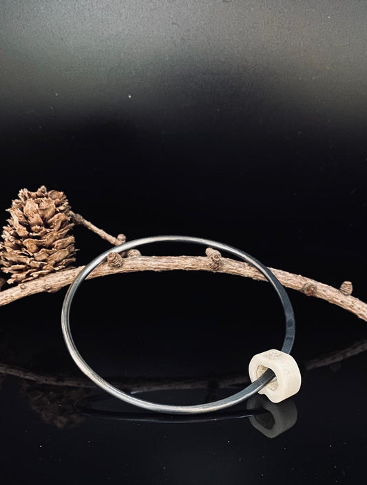 Terra Bone Charm Bangle