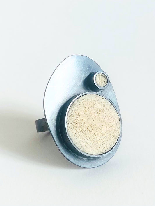 Terra Double Set Bone Ring
