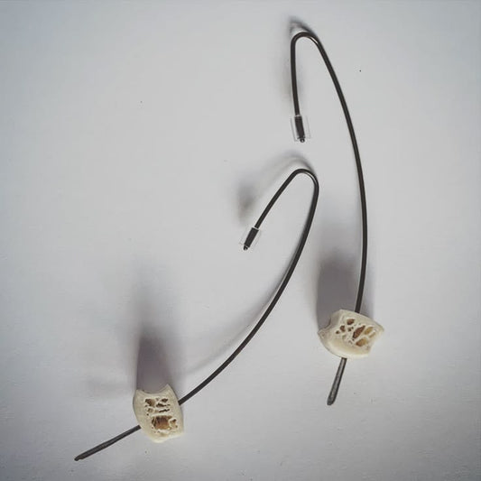 Terra Triple Sheep Bone Triple Drop Earrings