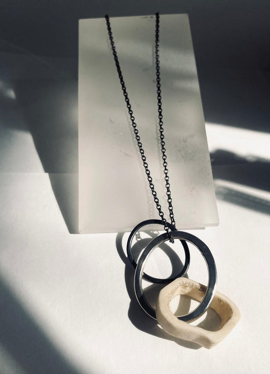 Terra Loop and Bone Charm Necklace