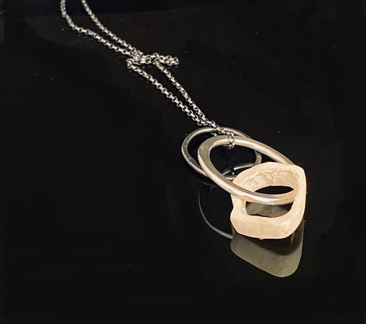 Terra Loop and Bone Charm Necklace