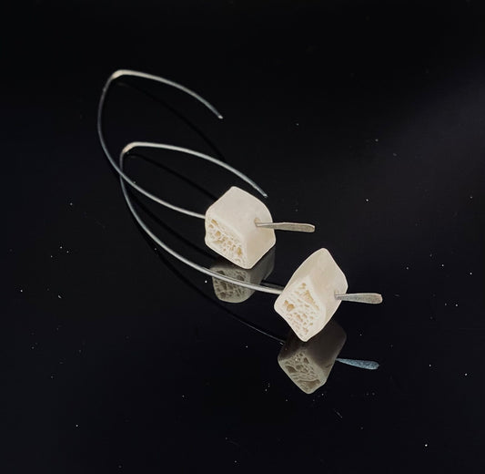 Terra Sheep Bone Single Drop Earrings