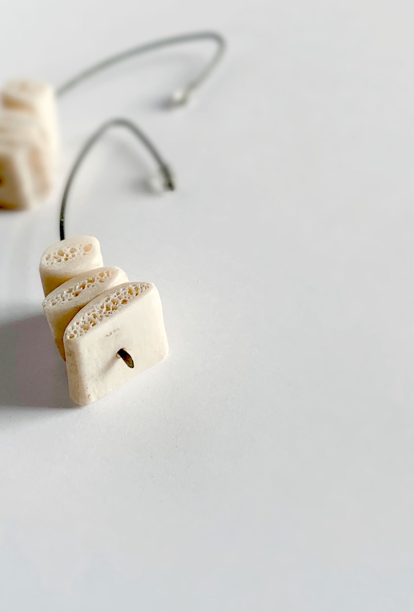 Terra Sheep Bone Single Drop Earrings