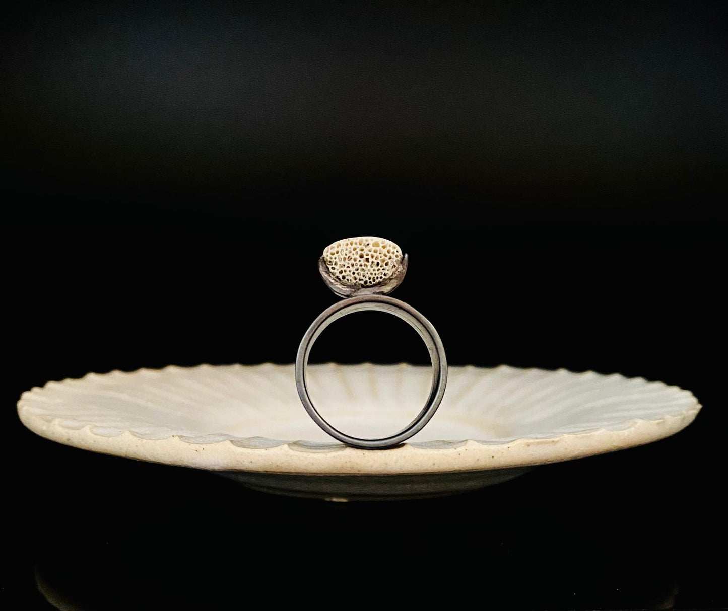Terra Bone Cusp Ring