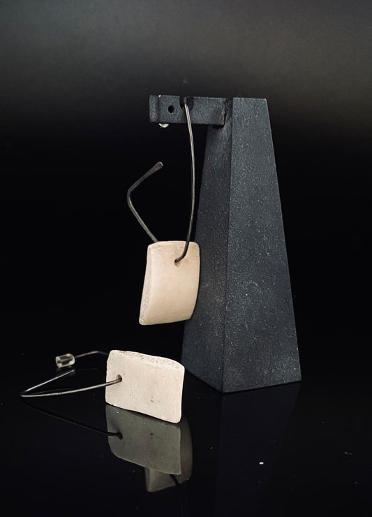 Terra Triangular Bone Drop Earrings