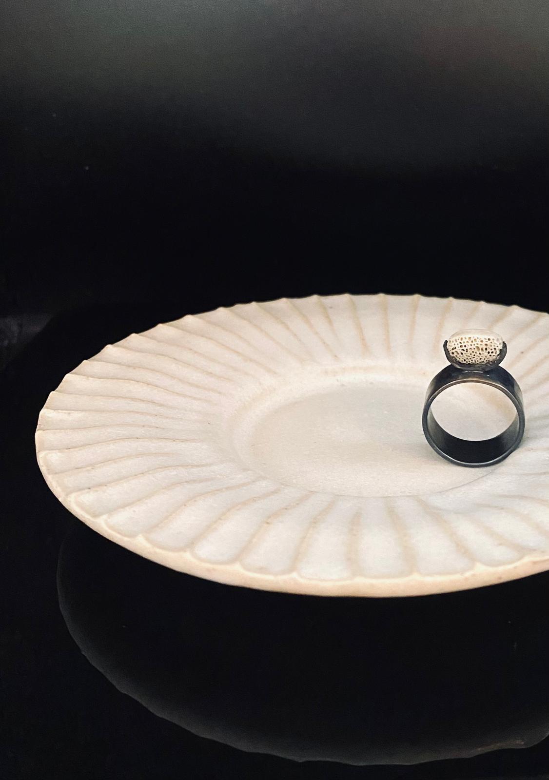 Terra Bone Cusp Ring