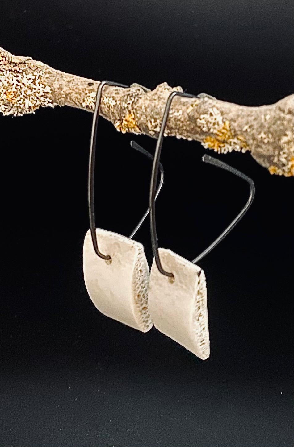 Terra Triangular Bone Drop Earrings